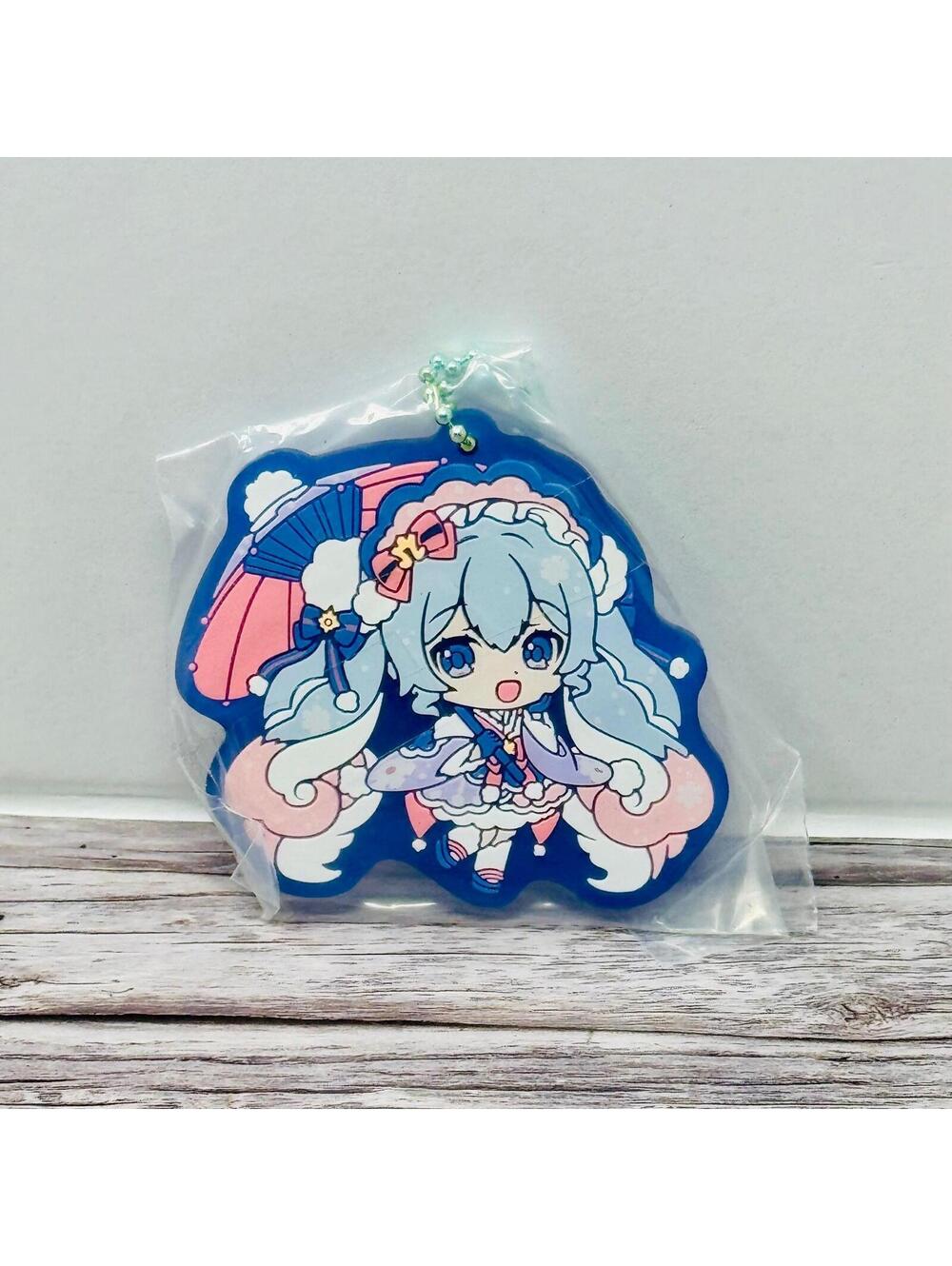 Hatsune Miku Snow Miku Rubber Keychain Official 2023 New Japan Import US Seller